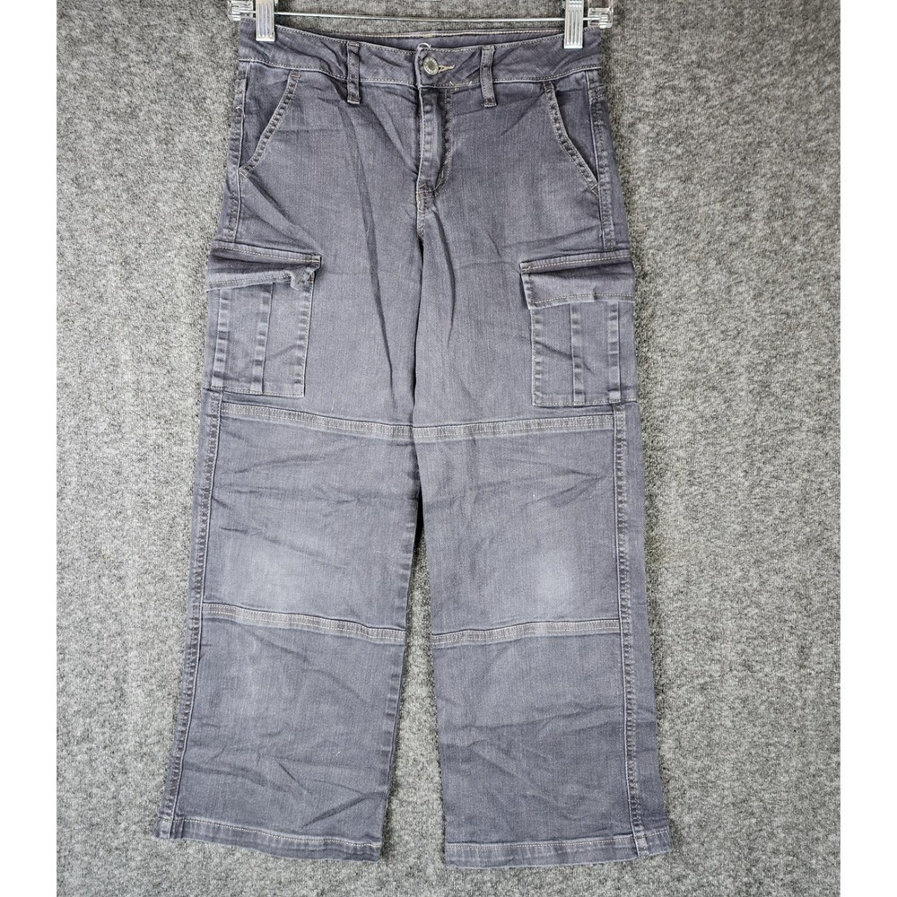 Art Class Cargo Pants Girls Size 12 Gray Wide Leg Utility EUC